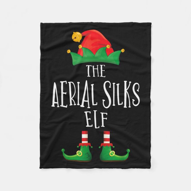 Aerial Silks Elf Shirt Family Matching Pajamas Chr Fleecedecke (Vorderseite)