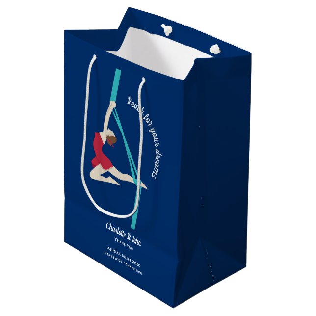 Aerial Silks Mittlere Geschenktüte (Vorderseite Schrägansicht)