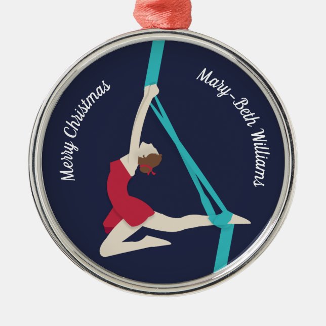Aerial Silks Ornament Aus Metall (Vorne)