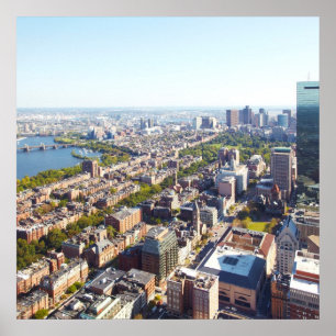 Aerial view of Boston Poster