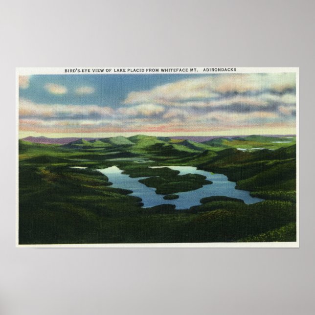 Aerial View of Lake Placid Poster (Vorne)