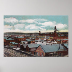 Aerial View of the Town, Train TracksNampa, ID Poster