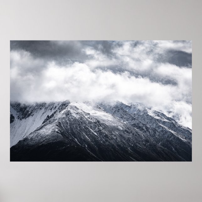 AERIALFOTOGRAFIE DES GRAUEN- UND SCHWARZBERGS POSTER (Vorne)