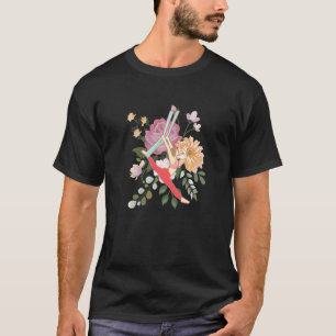 Aerialist Akrobatik Mädchen Blumen Aerial Yoga Sei T-Shirt