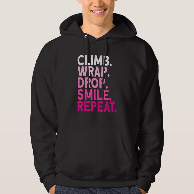 Aerialist Climb Warp Drop Smile Wiederholung Lufts Hoodie (Vorderseite)
