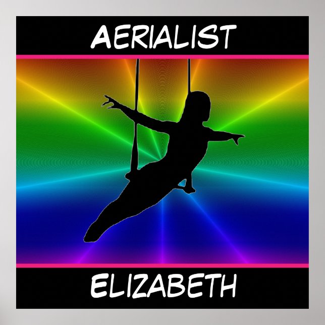 Aerialist Rainbow Burst Poster (Vorne)