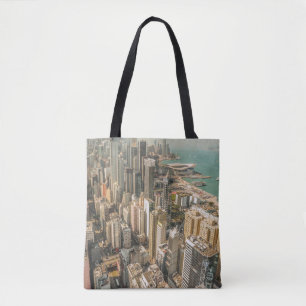 AERIELLE SICHT AUF DIE STADTGEBÄUDE TASCHE