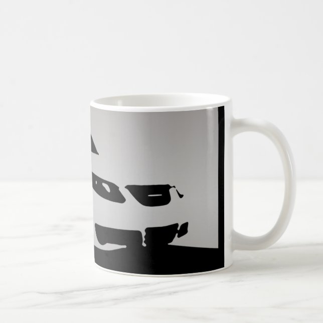 Aero Front Saabs 9-5 - Grau auf dunklem Kaffeetasse (Rechts)
