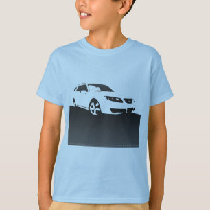 Aero Front Saabs 9-5 - Holzkohle auf hellem bkgd T-Shirt