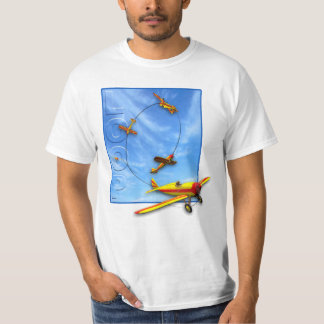 Aerobatic Manöver der Schleife mit Flugzeug T-Shirt