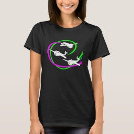 Aerobatische Stunt-Flugzeug mit lebhaften Dampfweg T-Shirt