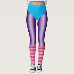 Aerobic Workout Leotard und Legwärmer der 80er Jah Leggings