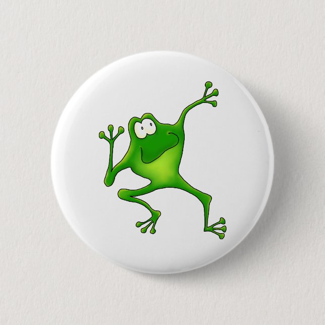 Aerobics-Frosch Button (Vorderseite)