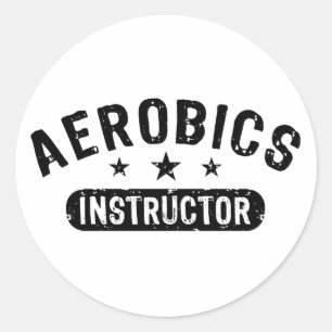 Aerobics Instructor Runder Aufkleber