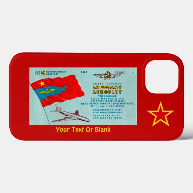 Aeroflot-Passagier-Ticket Case-Mate iPhone-Hülle iPhone Hülle (Rückseite (Horizontal))
