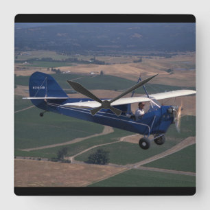Aeronca, C-3, 1931, Schellville_Classic Luftfahrt Quadratische Wanduhr