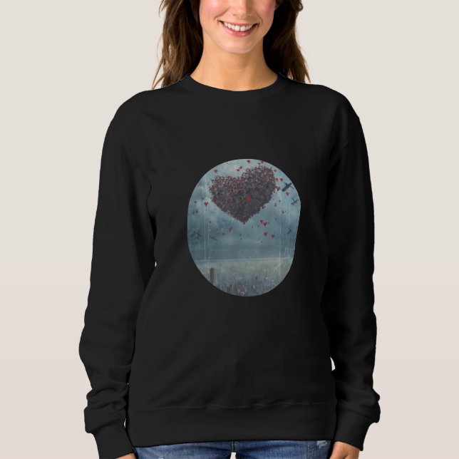 Aeroplanes hearts at the big city sky peace sweatshirt (Vorderseite)