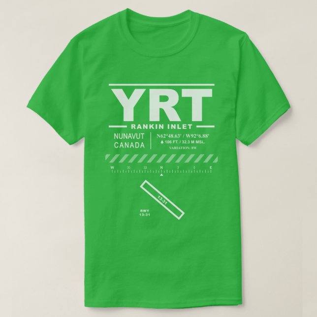 Aéroport de Rankin Inlet YRT T-Shirt (Design devant)