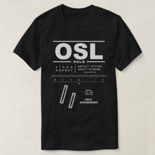 Aéroport Gardermoen d'Oslo OSL T-Shirt