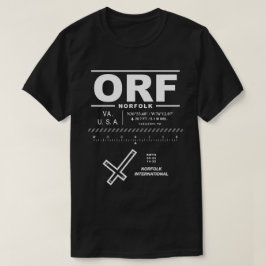 Aéroport international Norfolk ORF T-Shirt
