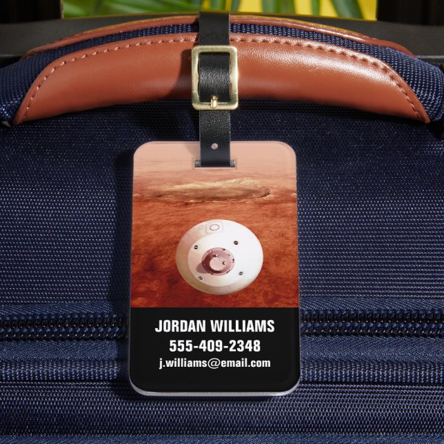 Aeroshell mit Dauerabstieg in die Mars Gepäckanhänger (Vorderseite Insitu 2)