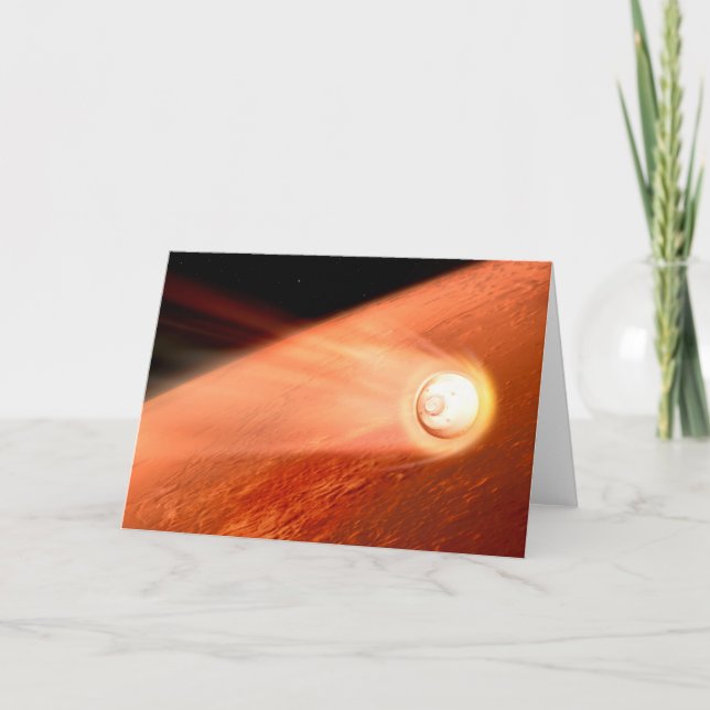 Aeroshell mit Dauerabstieg in die Mars Karte (Vorderseite)