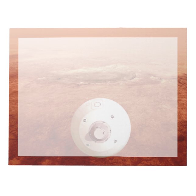 Aeroshell mit Dauerabstieg in die Mars Notizblock (Vorderseite)