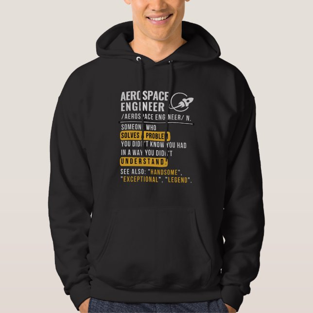 Aerospace Engineer Noun Funny Hoodie (Vorderseite)