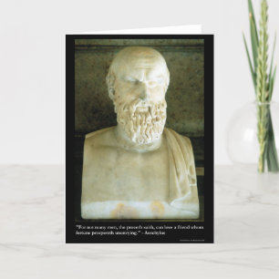Aeschylus "Sprichwort sagt" Zitat Geschenke T-Shir Karte