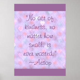 Aesop Kindness Quote Poster