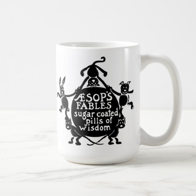 Aesop's Fables Frontispiece Kaffeetasse (Rechts)