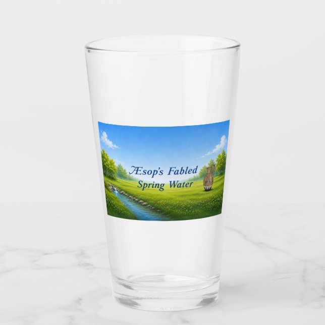 Aesops gefabeltes Quellwasser Glas (Vorderseite)