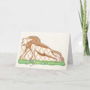 Aesop's Maus und die Löwennotecard Karte