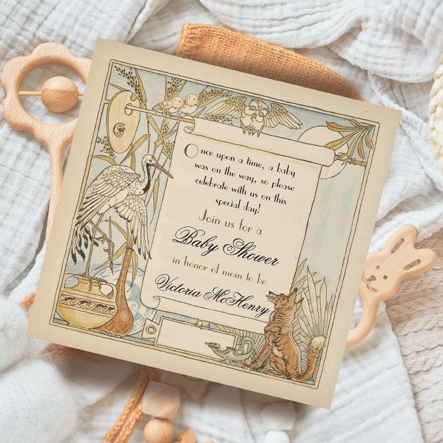 Aesop's Storybook Baby Shower Invitations (Créateur téléchargé)
