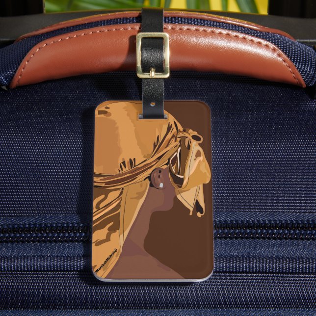 Aesthetic art Black man with durag artwork Gepäckanhänger (Vorderseite Insitu 2)