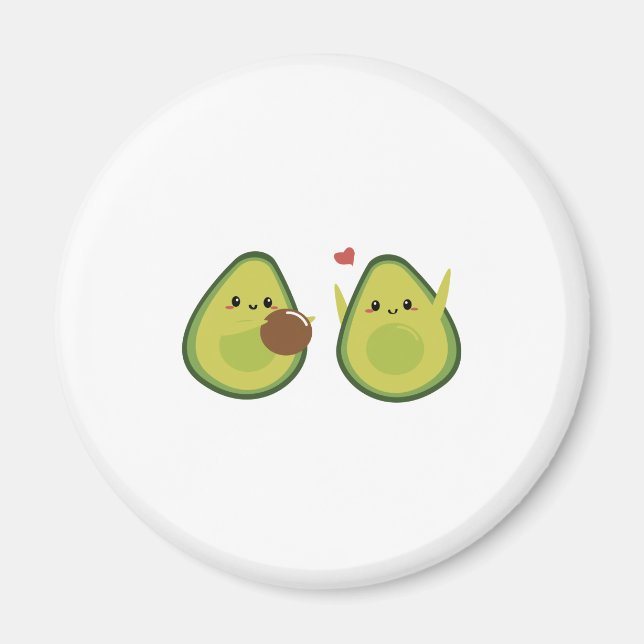 Aesthetic Avocado Fridge Magnets (Devant)