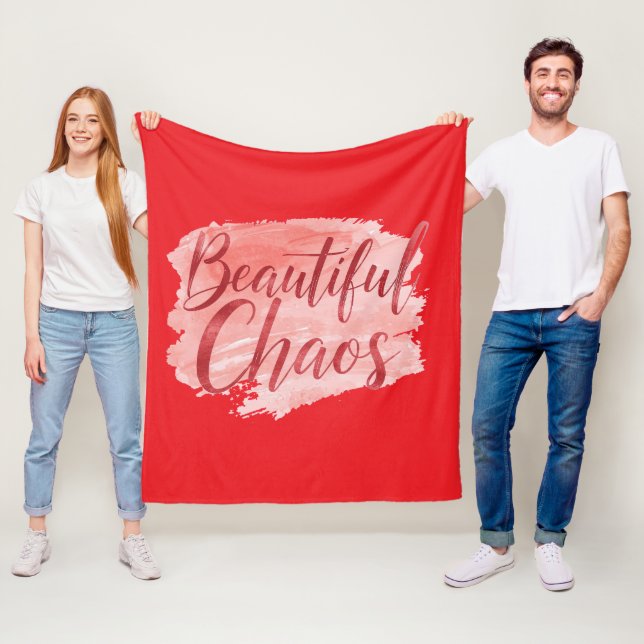 Aesthetic Beautiful Chaos Script Typography Fleecedecke (Beispiel)