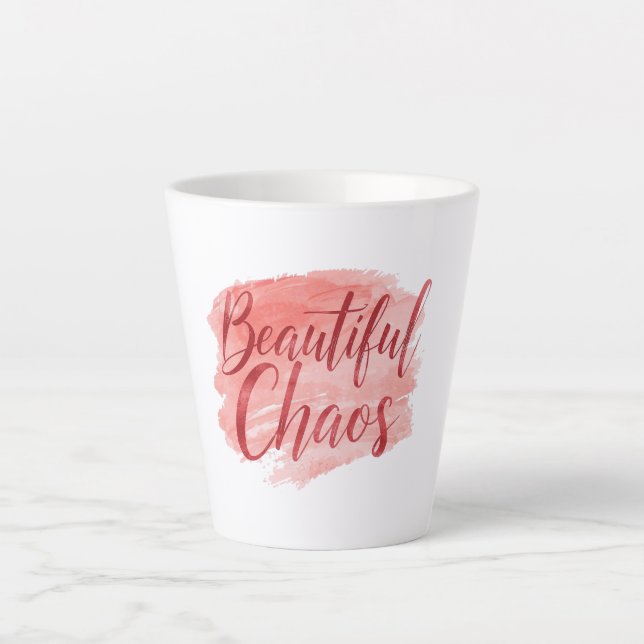 Aesthetic Beautiful Chaos Script Typography Milchtasse (Vorderseite)