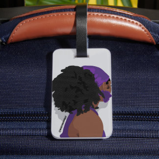 Aesthetic black woman natural hair gepäckanhänger