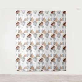 Aesthetic Boho Wildflowers Flowers  Wandteppich