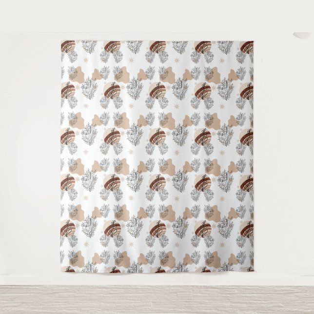Aesthetic Boho Wildflowers Flowers  Wandteppich (Vorderseite)