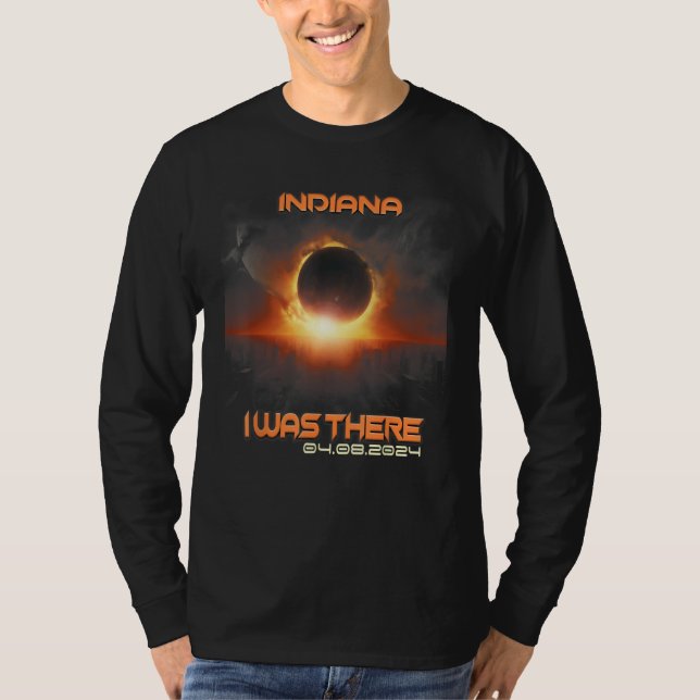 Aesthetic Cityscape Total Solar Eclipse 2024 India T-Shirt (Vorderseite)