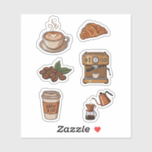 Aesthetic Coffee Shop Sticker Pack