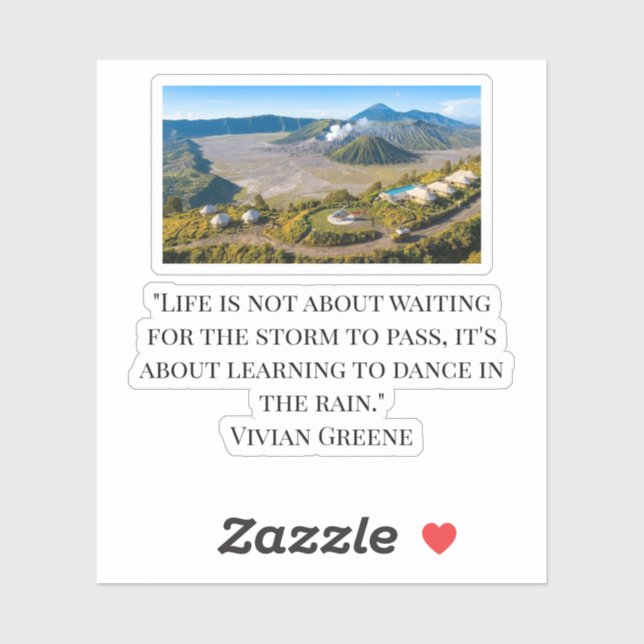 Aesthetic Dance in the Rain Quote  Aufkleber (Blatt)