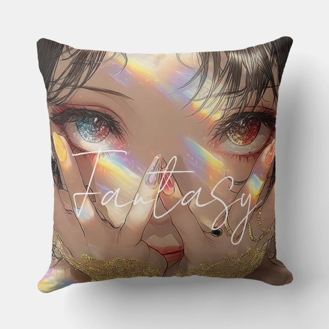 Aesthetic / Dark Fantasy Girl Kissen (Rückseite)