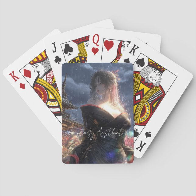 Aesthetic / Dark Fantasy Girl Spielkarten (Rückseite)