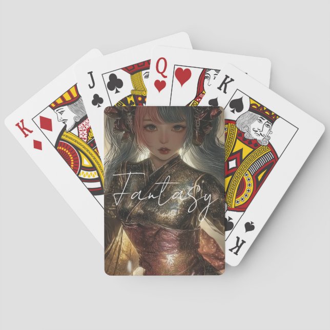 Aesthetic / Dark Fantasy Girl Spielkarten (Rückseite)