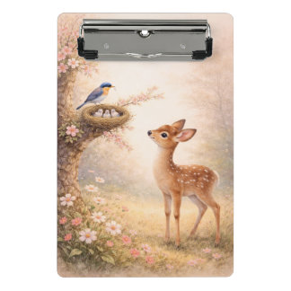 Aesthetic Floral Nature Clipboard | Soft Pastel  Mini Klemmbrett