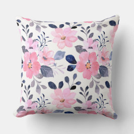 Aesthetic Floral Throw Pillow Kissen