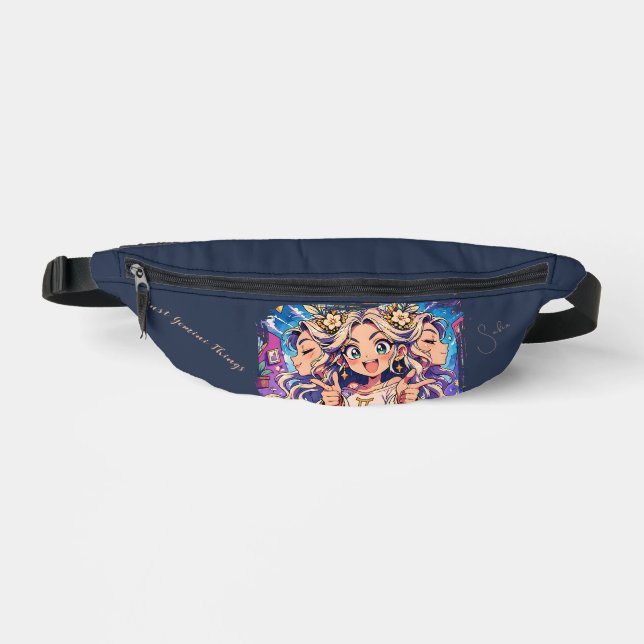 Aesthetic Gemini Anime Custom Fanny Pack (Recto)